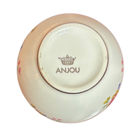 Vintage Flower Vase ANJOU Cottage Pink Rose Mauve Blue Ivory Cream Floral Decor - Picture 7 of 11